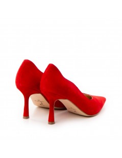 Pantofi stiletto piele naturala Rosu Amalia - The5thelement.ro