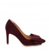 Pantofi stiletto piele naturala Marsala Bow