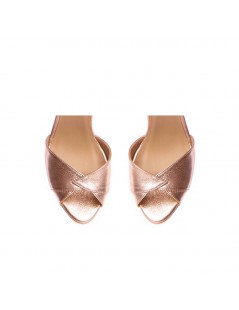 Sandale dama piele naturala Auriu Rose Flowers - The5thelement.ro