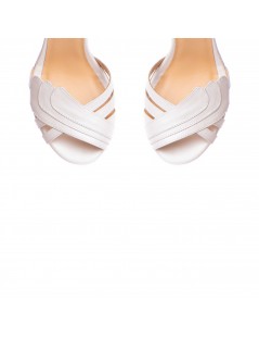 Sandale mireasa piele naturala Alb Aisha - The5thelement.ro