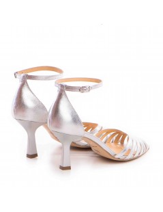 Sandale mireasa piele naturala Argintiu Selena - The5thelement.ro
