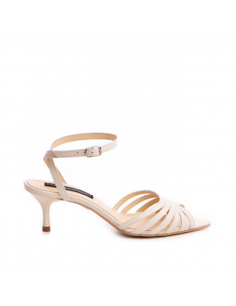 Sandale mireasa piele naturala Ivoire Selena - The5thelement.ro