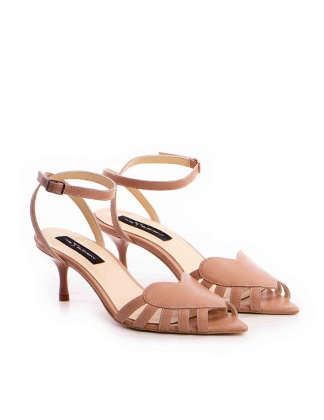 Sandale dama piele naturala Bej Heart - The5thelement.ro