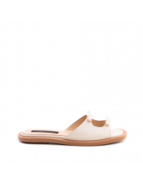 Sandale dama piele fara toc Ivoire Capri - The5thelement.ro
