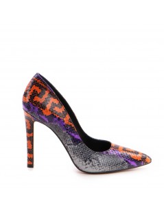Pantofi stiletto piele naturala Multicolor - The5thelement.ro