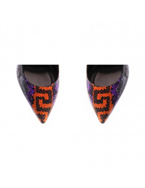 Pantofi stiletto piele naturala Multicolor - The5thelement.ro