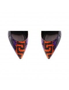 Pantofi stiletto piele naturala Multicolor - The5thelement.ro