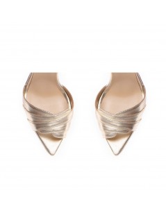 Sandale dama piele naturala Auriu Camille - The5thelement.ro
