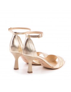Sandale dama piele naturala Auriu Camille - The5thelement.ro