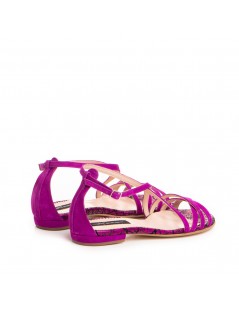 Sandale dama piele fara toc Magenta Riley - The5thelement.ro
