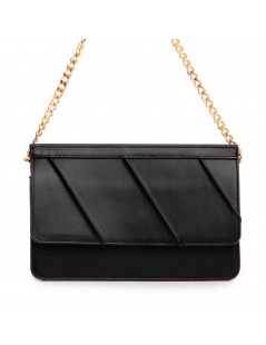 Geanta Piele Naturala Dama Negru Violet - The5thelement.ro
