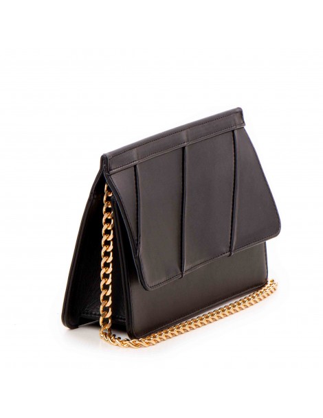Geanta Piele Naturala Dama Negru Violet - The5thelement.ro