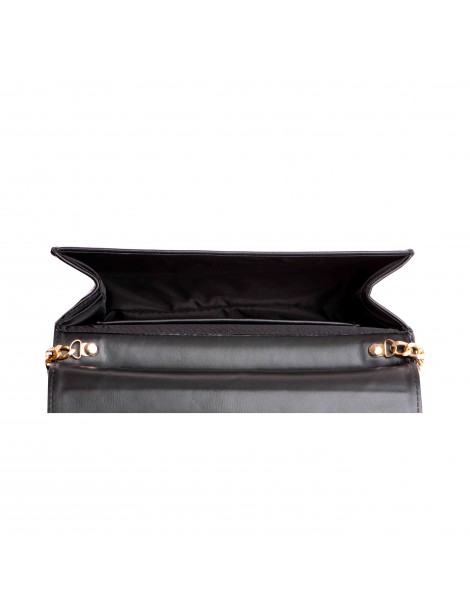 Geanta Piele Naturala Dama Negru Violet - The5thelement.ro
