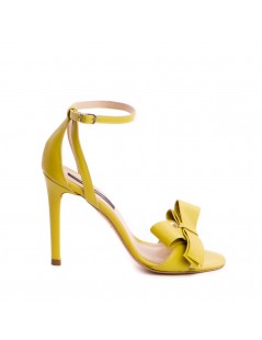 Sandale dama Piele Naturala Lime Bow - The5thelement.ro