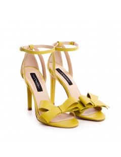 Sandale dama Piele Naturala Lime Bow - The5thelement.ro