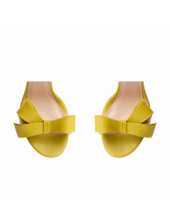 Sandale dama Piele Naturala Lime Bow - The5thelement.ro