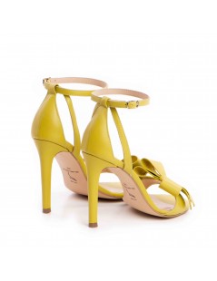 Sandale dama Piele Naturala Lime Bow - The5thelement.ro