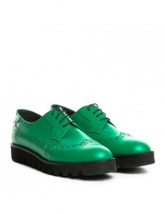 Pantofi oxford dama piele naturala Green - The5thelement.ro