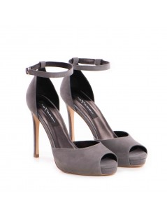 Sandale dama piele naturala Gri Barbie - The5thelement.ro