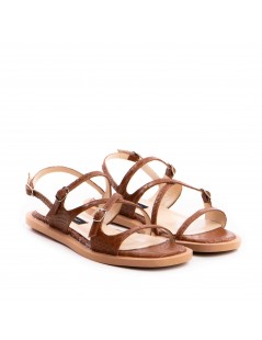 Sandale dama piele fara toc Camel Bari - The5thelement.ro