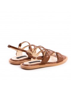 Sandale dama piele fara toc Camel Bari - The5thelement.ro