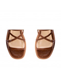 Sandale dama piele fara toc Camel Bari - The5thelement.ro