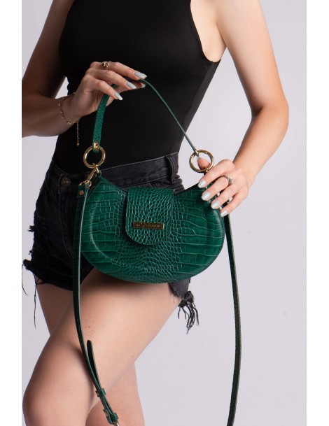 Geanta Piele Naturala Dama Verde Alma - The5thelement.ro