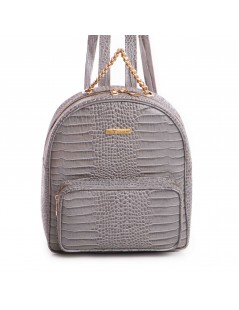Rucsac dama Piele Naturala Gri Sporty Chic - The5thelement.ro