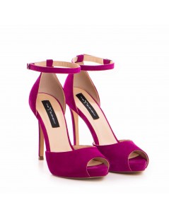 Sandale dama piele naturala Magenta Barbie - The5thelement.ro