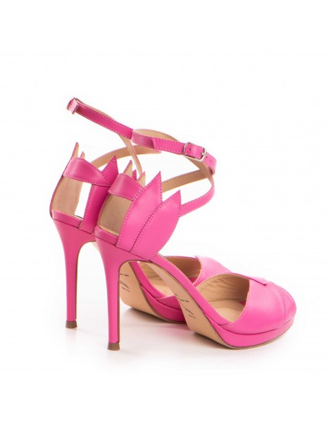 Sandale dama piele naturala Roz Flowers - The5thelement.ro