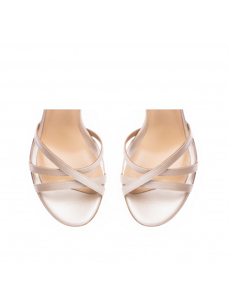 Sandale mireasa piele naturala Ivoire Eve - The5thelement.ro
