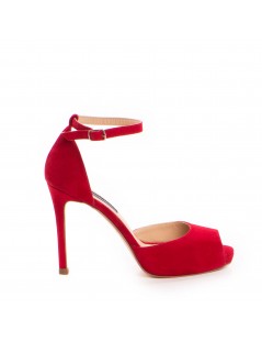 Sandale dama piele naturala Rosu Barbie - The5thelement.ro