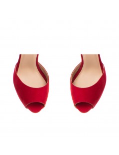 Sandale dama piele naturala Rosu Barbie - The5thelement.ro