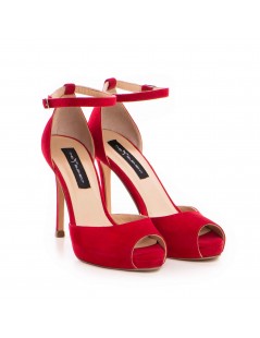Sandale dama piele naturala Rosu Barbie - The5thelement.ro
