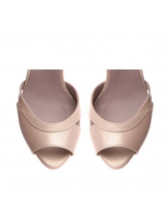 Sandale mireasa piele naturala Bej Sidefat Thalia - The5thelement.ro