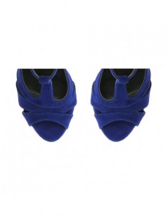 Sandale cu platforma piele naturala Blue Electric Candy - The5thelement.ro