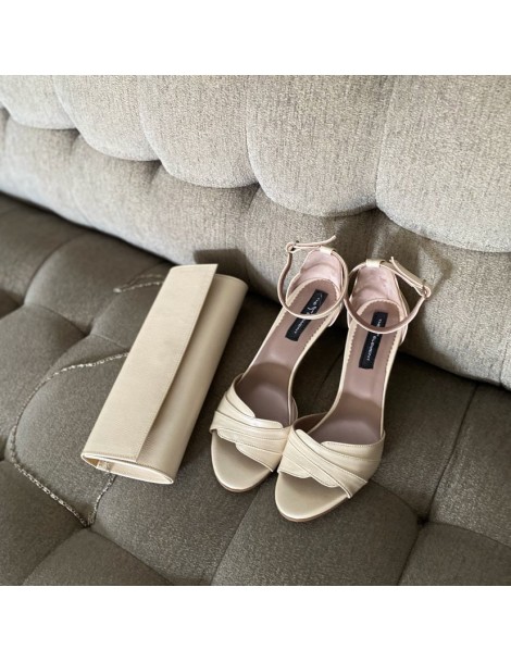 Sandale mireasa piele naturala Ivoire Camille - The5thelement.ro