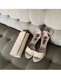 Sandale mireasa piele naturala Ivoire Camille - The5thelement.ro