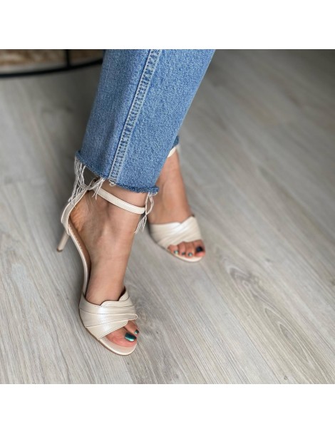 Sandale mireasa piele naturala Ivoire Camille - The5thelement.ro