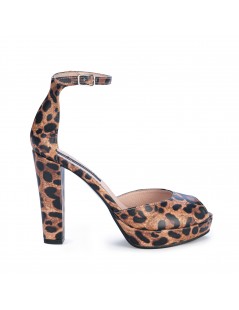 Sandale cu platforma piele naturala The 70's Sandals Maro - The5thelement.ro