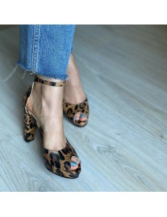 Sandale cu platforma piele naturala The 70's Sandals Maro - The5thelement.ro