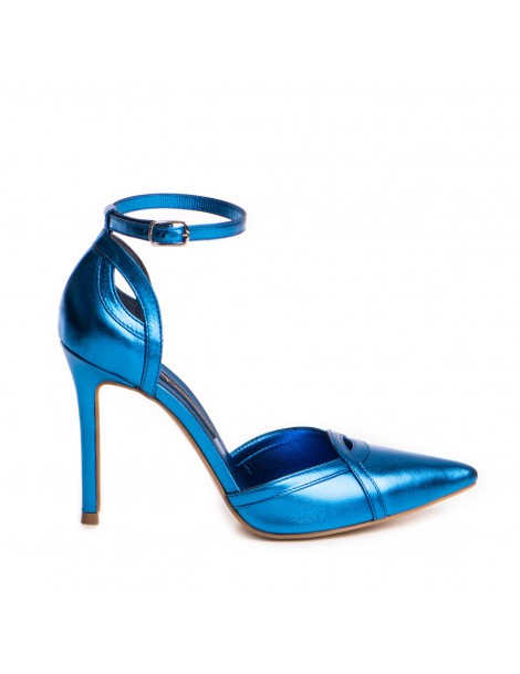 Pantofi stiletto piele naturala Albastru Ashanti - The5thelement.ro