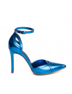 Pantofi stiletto piele naturala Albastru Ashanti - The5thelement.ro