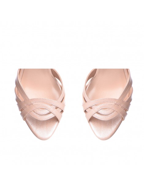 Sandale mireasa piele naturala Rose Amber - The5thelement.ro