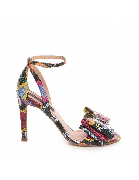 Sandale dama Piele Naturala Multicolor Bow - The5thelement.ro