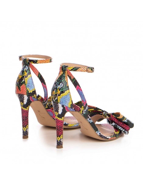 Sandale dama Piele Naturala Multicolor Bow - The5thelement.ro