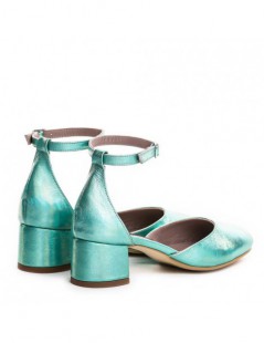 Pantofi dama Piele Naturala menta Sidefat Cinderella - The5thelement.ro