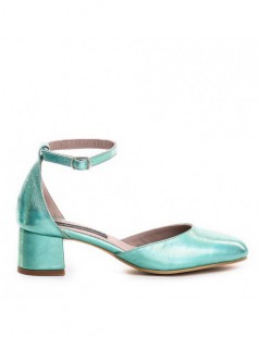 Pantofi dama Piele Naturala menta Sidefat Cinderella - The5thelement.ro