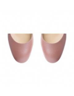 Pantofi cu toc gros piele naturala Rose Cinderella - The5thelement.ro