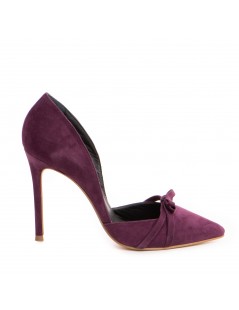 Pantofi stiletto piele naturala Visiniu Tessa - The5thelement.ro